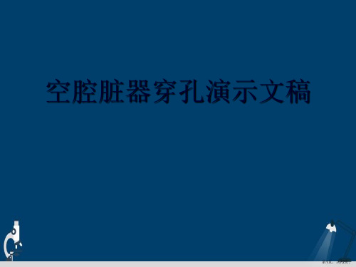 空腔脏器穿孔演示文稿