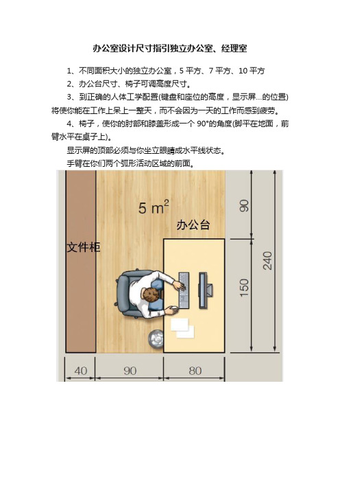 办公室设计尺寸指引独立办公室、经理室