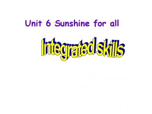 (牛津译林版)八年级英语下册课件:Unit6 Integrated skills