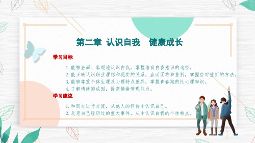 中职心理健康与职业生涯汕大版第二章认识自我健康成长课件