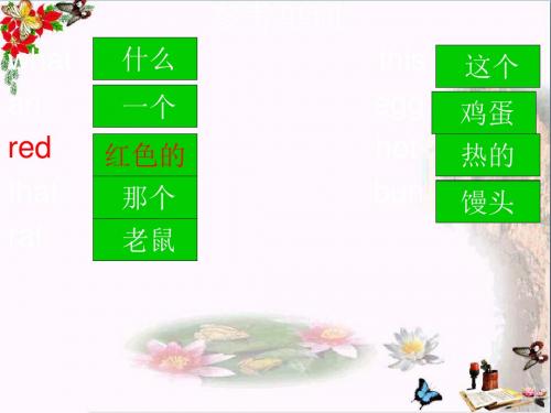 三年级英语上册Lesson8What’sthis PPT精品课件1科普版