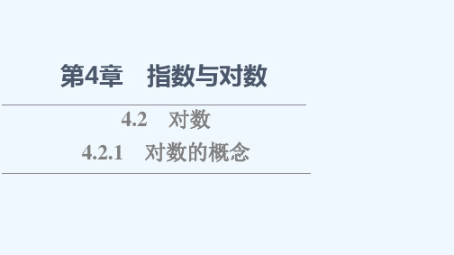 2021_2022学年新教材高中数学第4章指数与对数4.24.2.1对数的概念课件苏教版必修第一册2