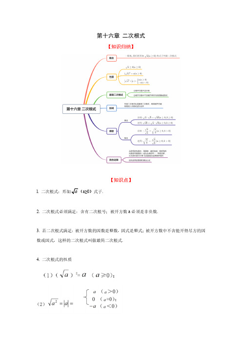 人教版数学八年级下册知识点汇总