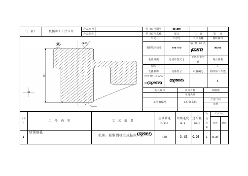 CA6140工序卡表格