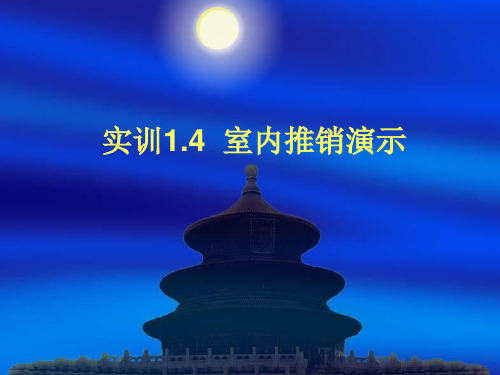 市场营销实训4 室内推销演示