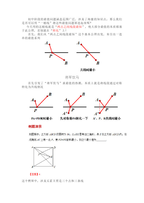 决战2020中考数学【最值模型】大剖析