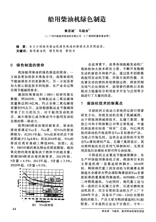 船用柴油机绿色制造