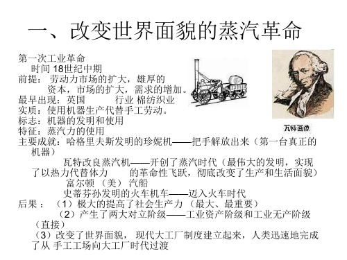 九年级历史近代社会的确立与动荡(PPT)3-2