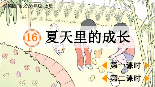 人教部编版六年级语文上册《16 夏天里的成长》课堂教学课件PPT小学公开课