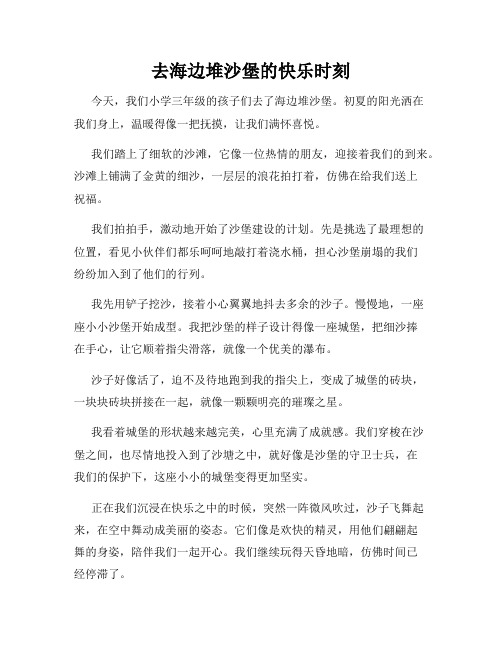 三年级作文那次玩得真高兴之去海边堆沙堡的快乐时刻