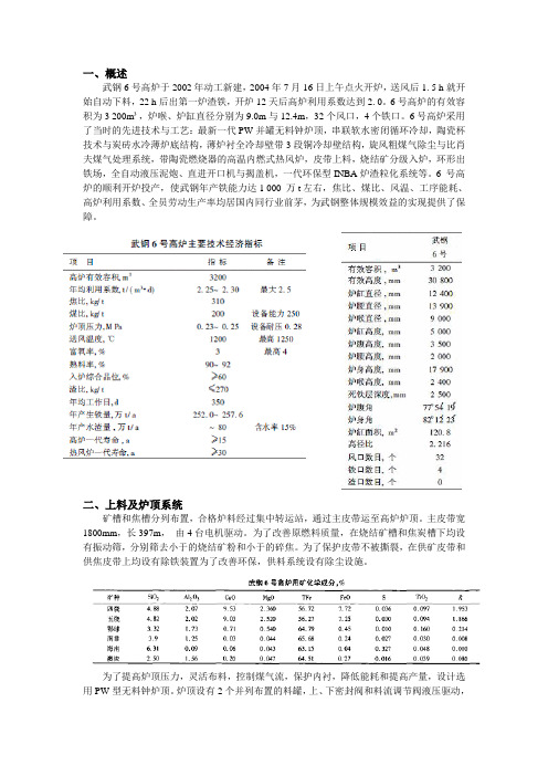 武钢6号高炉