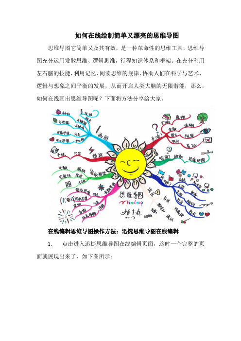 如何在线绘制简单又漂亮的思维导图