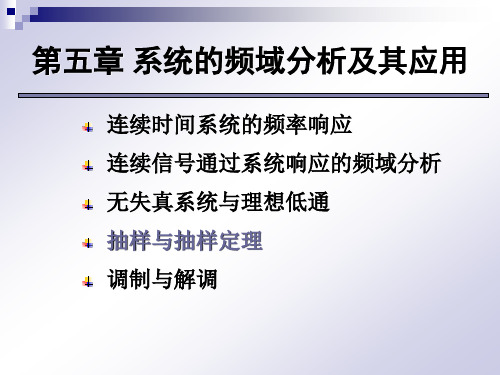 信号与系统抽样与抽样定理