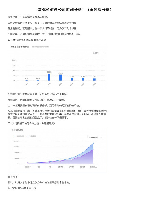 教你如何做公司薪酬分析！（全过程分析）