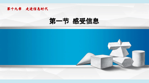 九年级全册191感受信息课件(33张)