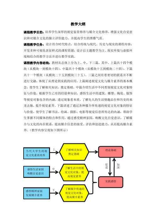 视觉文化与媒介素养  教学大纲