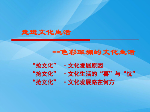 色彩斑斓的文化生活PPT课件32 人教课标版