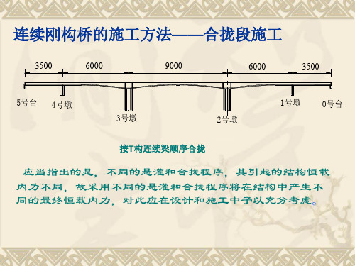 连续刚构箱梁桥合拢段施工