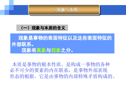 马克思主义基本原理概论-第一章第三节基本范畴资料