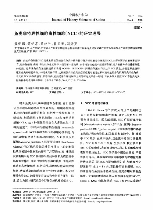 鱼类非特异性细胞毒性细胞(NCC)的研究进展