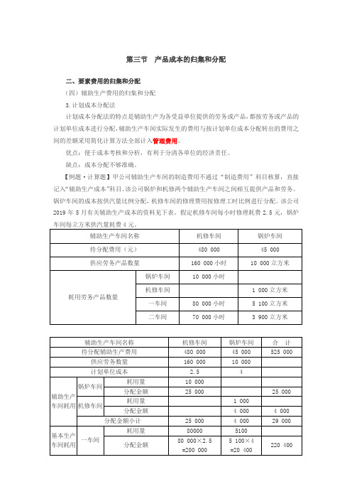 最新初级会计考试必过第45讲_产品成本的归集和分配(3)