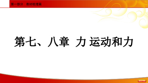 2021年中考物理一轮基础知识复习课件：第7、8章 力 运动和力(73张ppt)