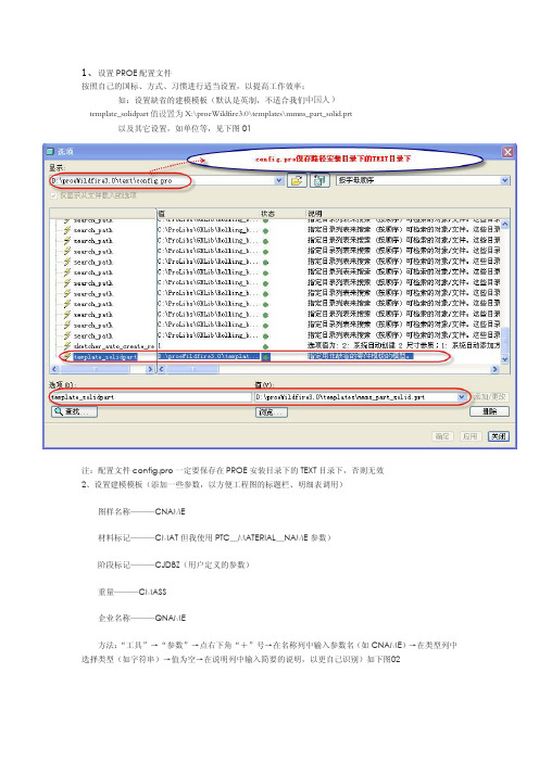 CREO明细表标题栏