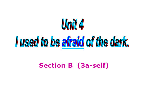 人教版新目标九年级英语Unit 4 Section B (3a-self check)课件