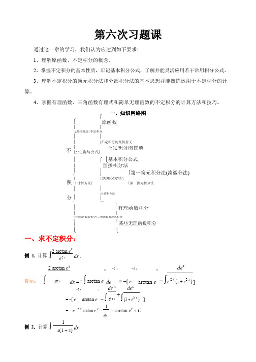 不定积分经典习题