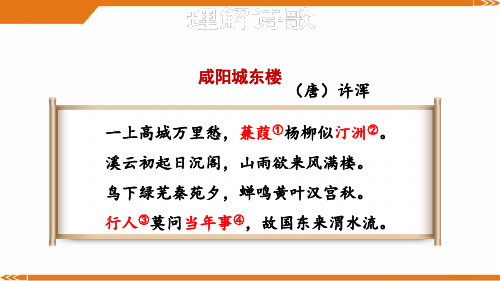 人教版语文九年级上册二.课外古诗词诵读-课件