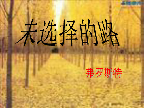 统编人教版七年级语文(下册)《未选择的路》名师优质课ppt课件