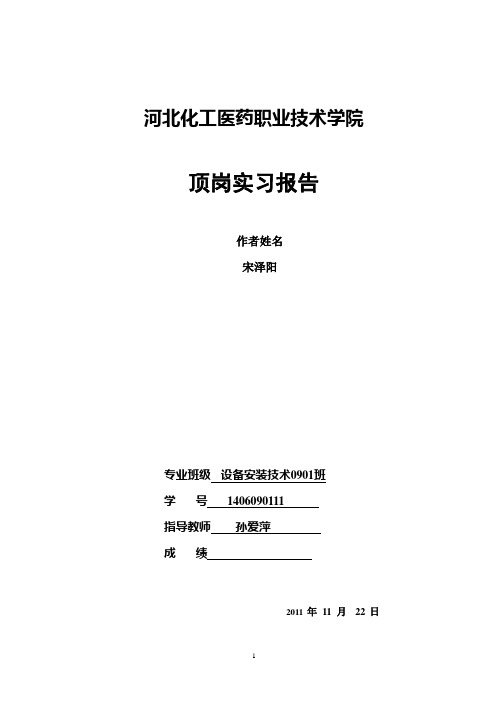 最终 顶岗实习报告6