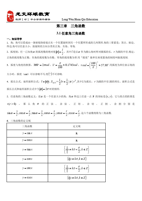 三角函数总结经典例题