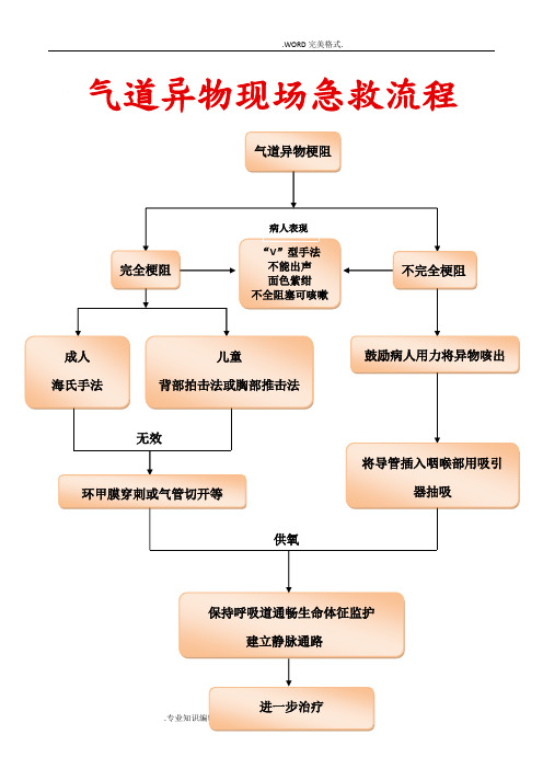 气道异物急救流程