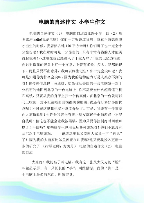 电脑的自述作文_小学生作文.doc