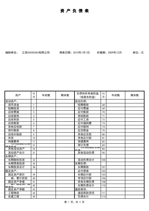 Excel财务报表模板(超级实用)