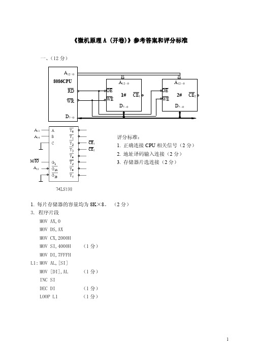 中国石油大学微机原理2008-2009A(开卷)答案[1]