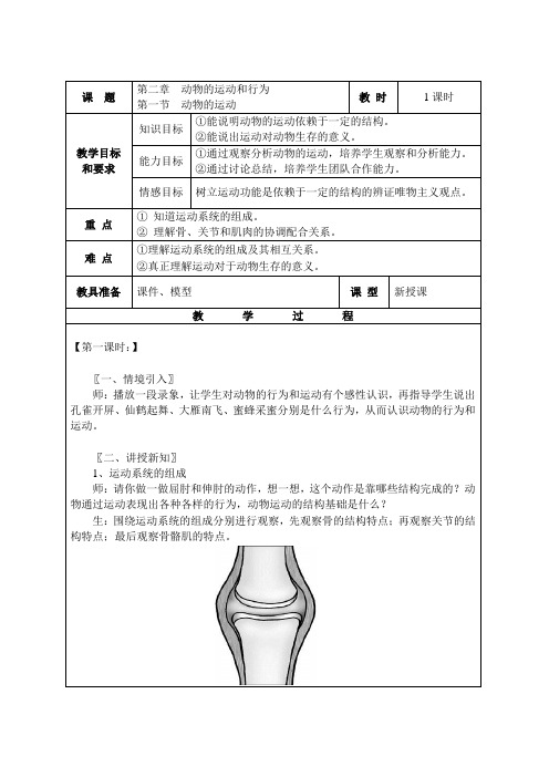 5.2.1动物的运动