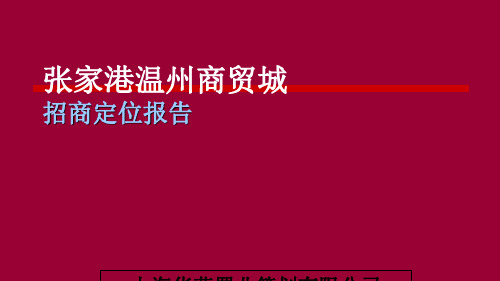 某商贸城招商定位报告(PPT 65页)