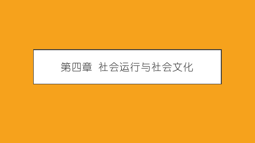 社会运行与社会文化