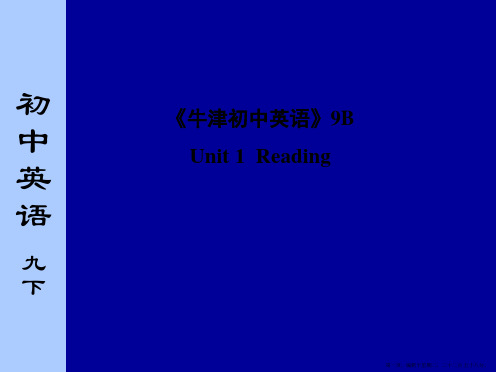 牛津英语9B全套课件+教案 reading