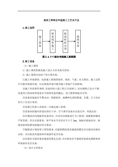 通信工程综合布线施工工艺及方法