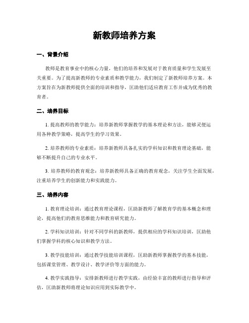 新教师培养方案