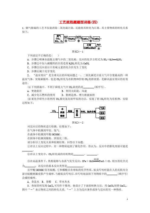 2018届中考化学专题复习 题型突破(四)工艺流程题练习 新人教版