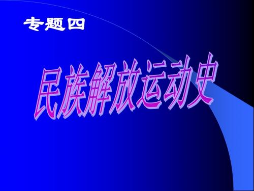 高三历史最新课件-民族解放运动和国际共产主义运动史 精品