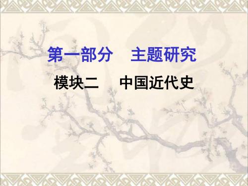 重庆市2017年中考历史试题研究第一部分主题研究模块二中国近代史主题一列强的侵略和中国人民的抗争课件