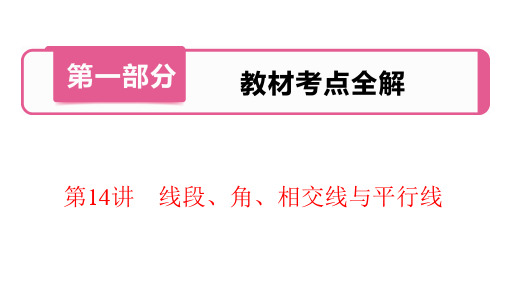 中考数学复习考点知识专题讲义第14讲 线段、角、相交线与平行线