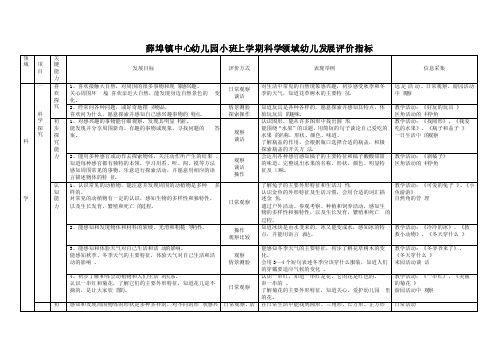 科学领域幼儿发展评价