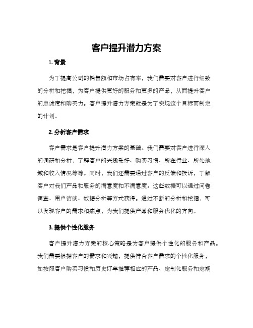 客户提升潜力方案