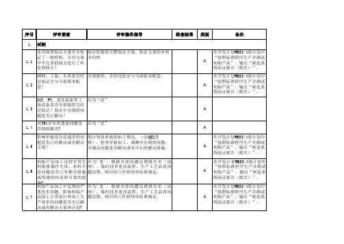 产品技术评审-TR5检查表(试制)